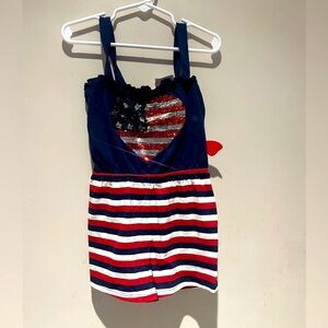 (NWT) Between patriotic romper
